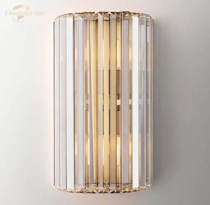 Modern gold crystal led wall sconce bedroom lighting