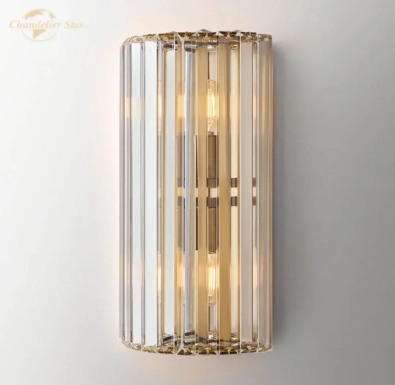 Modern gold crystal led wall sconce bedroom lighting