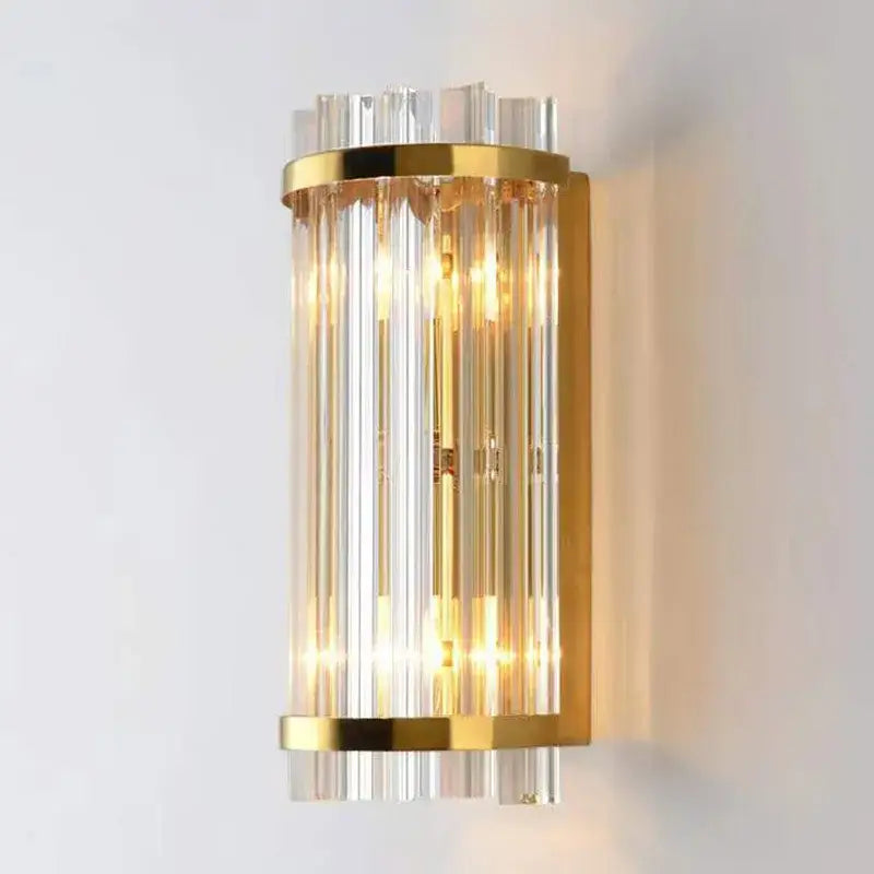 Modern gold crystal luxury wall lamp bedroom sconce