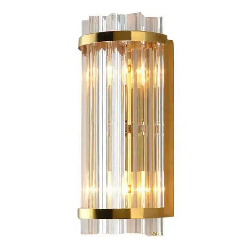 Modern gold crystal luxury wall lamp bedroom sconce