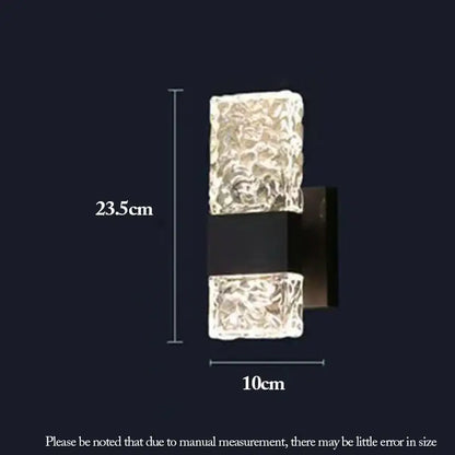 Modern gold crystal nordic led wall sconce bedroom light
