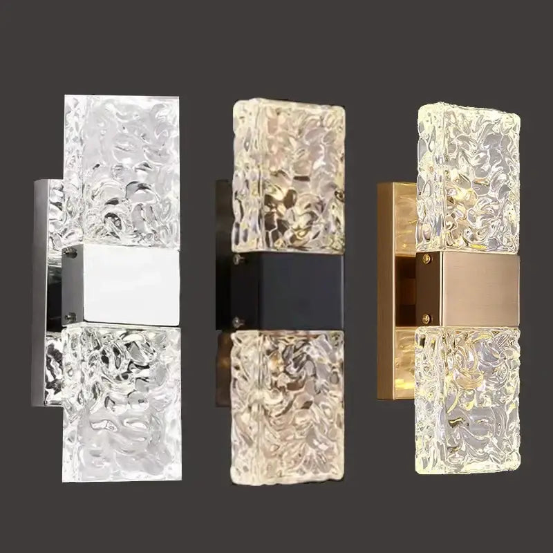 Modern gold crystal nordic led wall sconce bedroom light