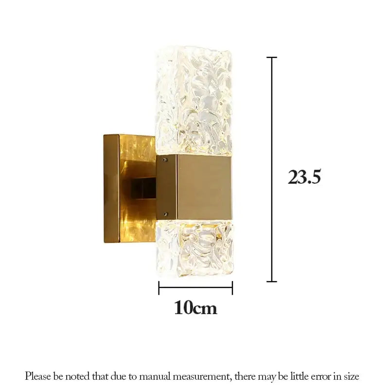 Modern gold crystal nordic led wall sconce bedroom light