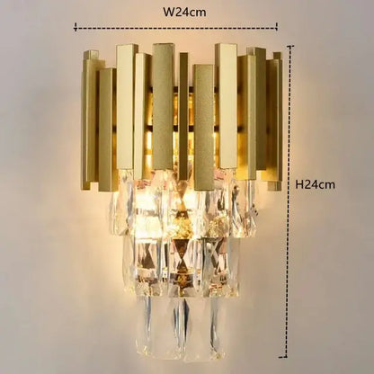 Modern gold crystal pendant chandelier dining room tiered droplets