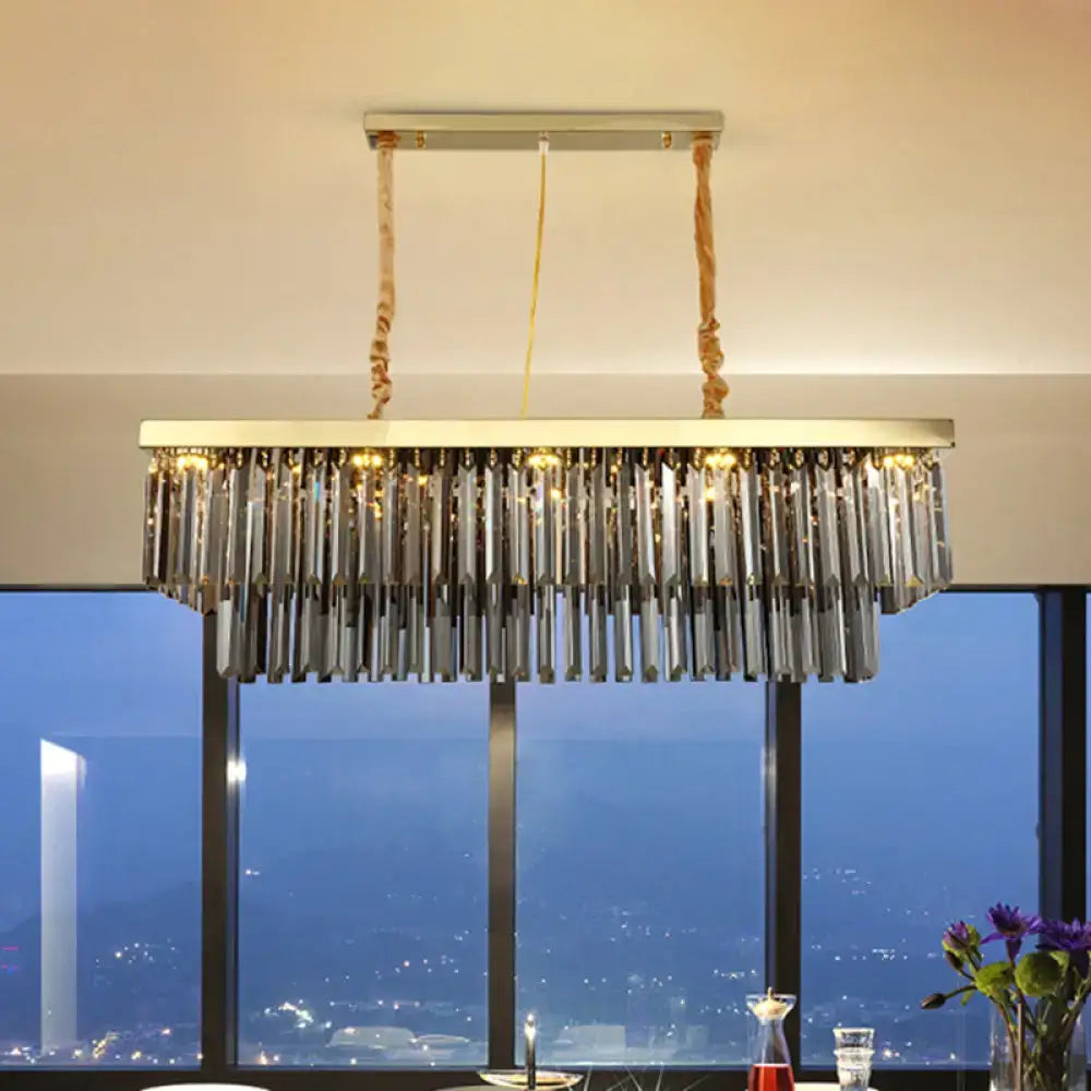 Modern gold crystal pendant light – dining room chandelier