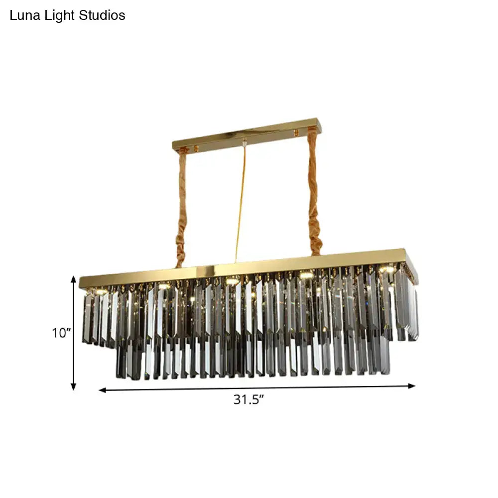Modern gold crystal pendant light – dining room chandelier