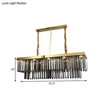 Modern gold crystal pendant light – dining room chandelier