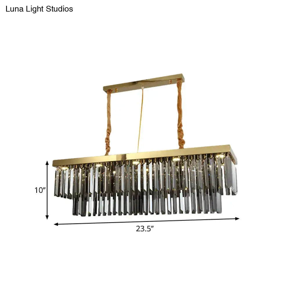 Modern gold crystal pendant light – dining room chandelier