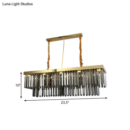 Modern gold crystal pendant light – dining room chandelier