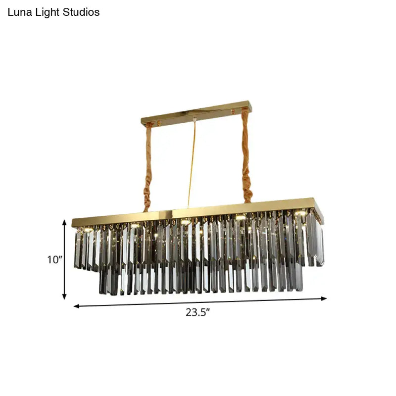 Modern gold crystal pendant light – dining room chandelier