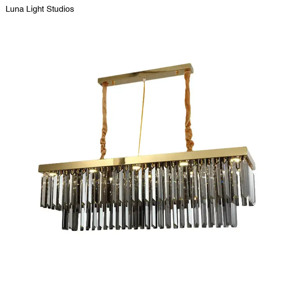 Modern gold crystal pendant light – dining room chandelier