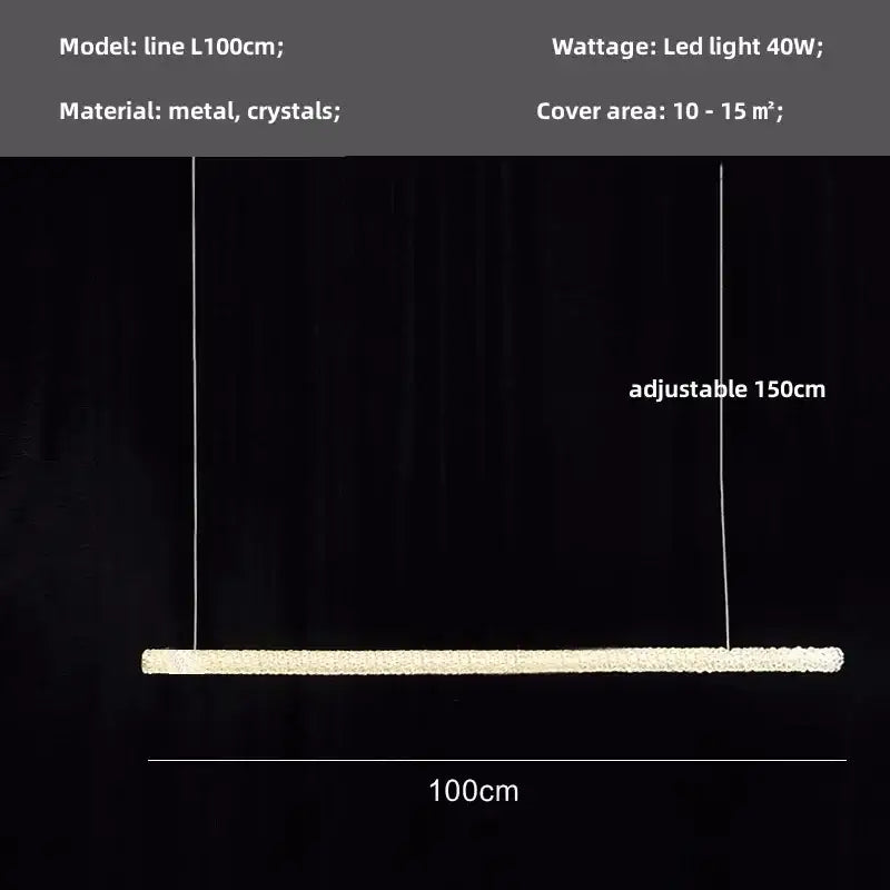 Modern gold crystal pendant lights – luxury dining room chandelier