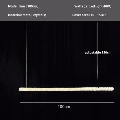 Modern gold crystal pendant lights – luxury dining room chandelier