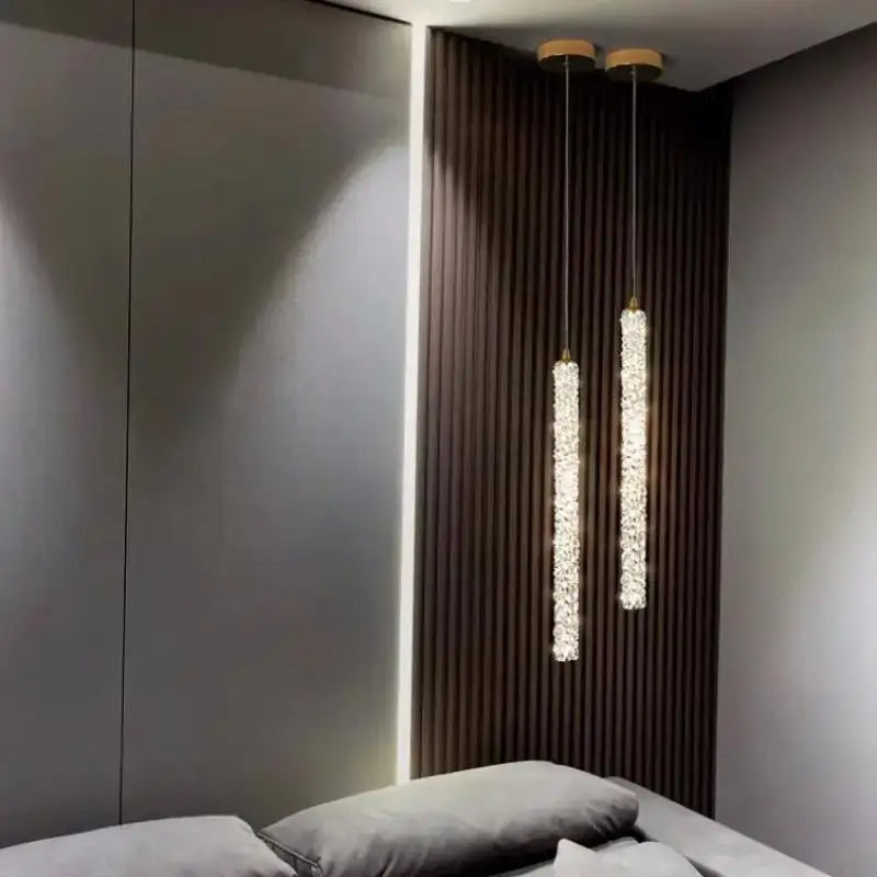 Modern gold crystal pendant lights – luxury dining room chandelier
