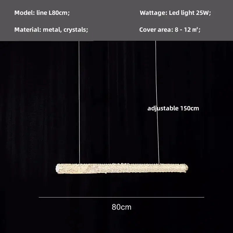 Modern gold crystal pendant lights – luxury dining room chandelier