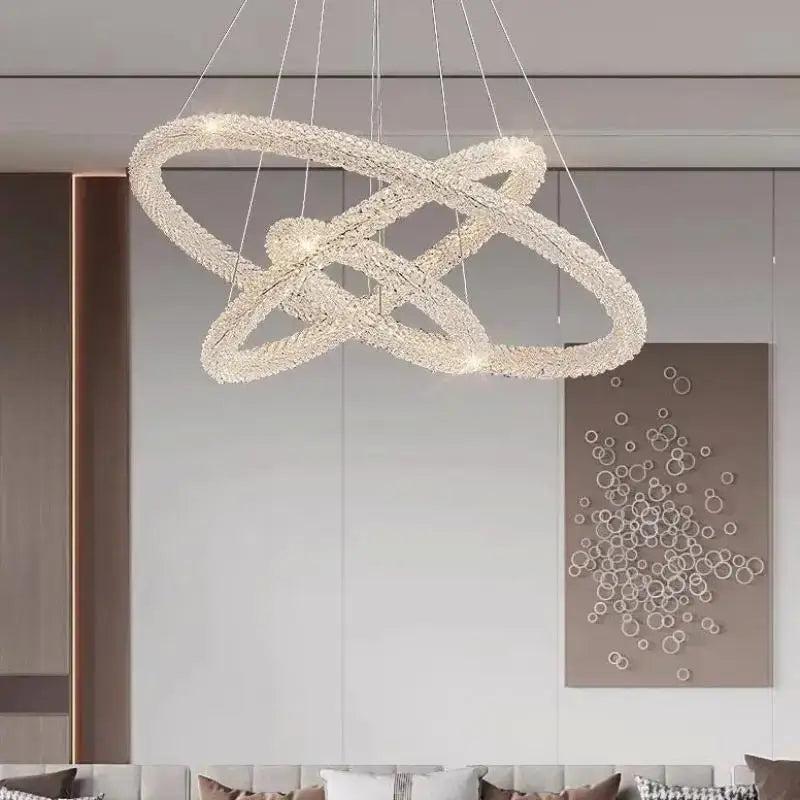 Modern gold crystal pendant lights – luxury dining room chandelier