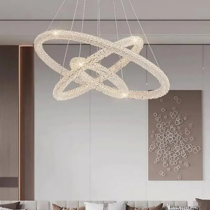 Modern gold crystal pendant lights – luxury dining room chandelier