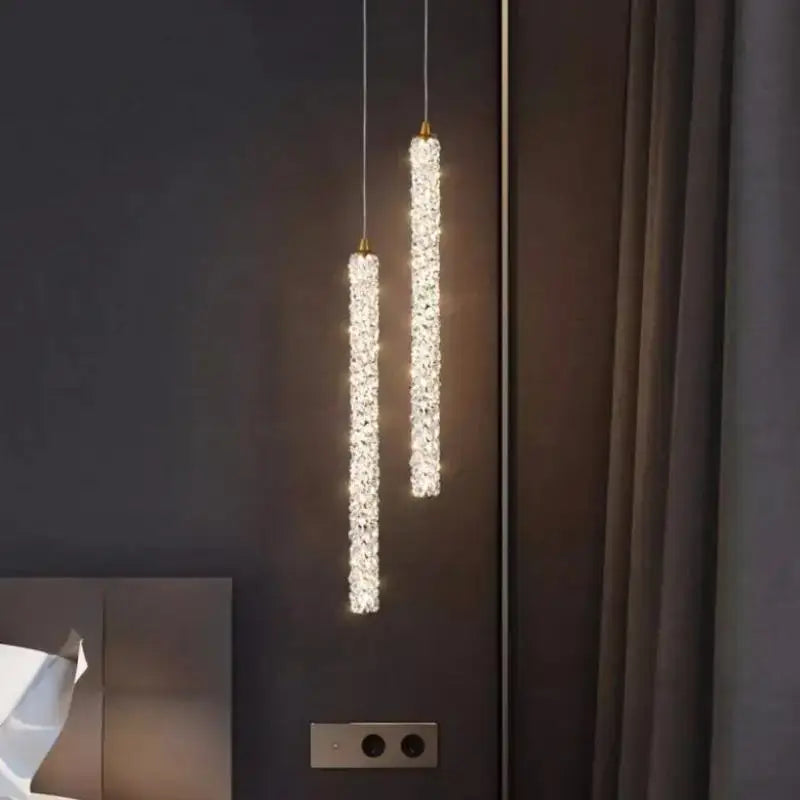 Modern gold crystal pendant lights – luxury dining room chandelier