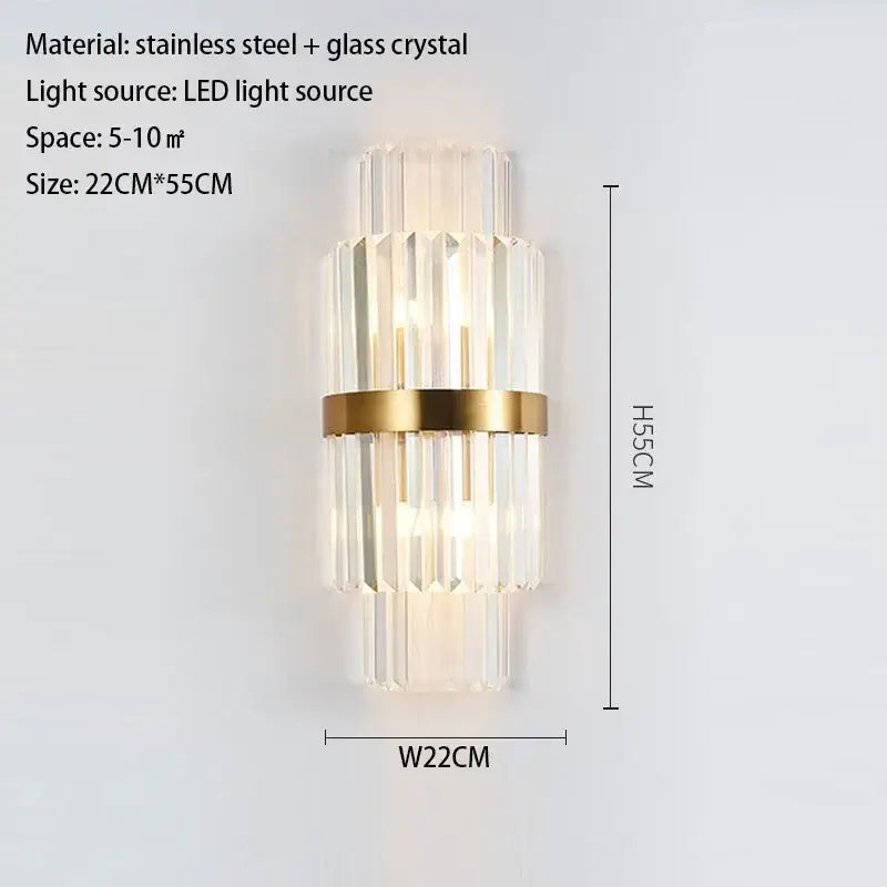 Modern gold crystal ring chandelier dining room pendant light