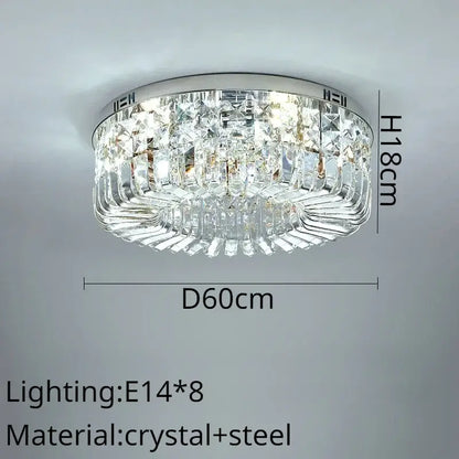 Modern gold crystal ring led ceiling lamp living room chandelier