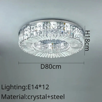 Modern gold crystal ring led ceiling lamp living room chandelier