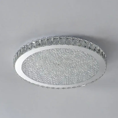 Modern gold crystal round led ceiling light living room