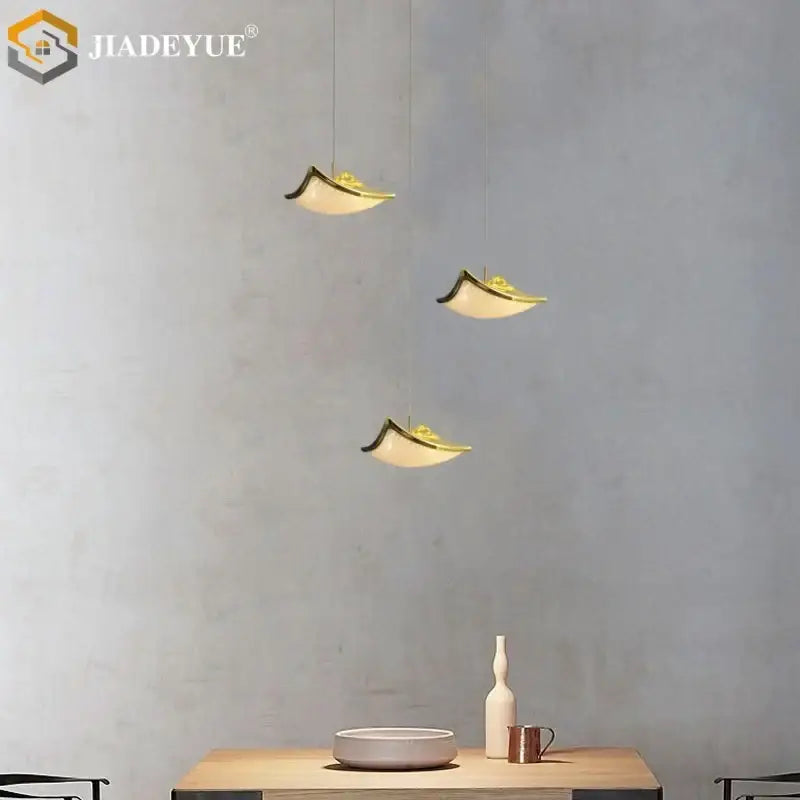 Modern gold crystal sand staircase chandelier dining room light