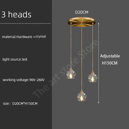 Modern gold crystal stainless steel staircase chandelier living room