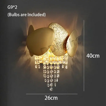 Modern gold crystal tassles led pendant chandelier living room