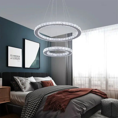 Modern gold crystal triangle chandelier for living room
