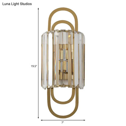 Modern gold crystal wall lamp bedroom modern style fixture