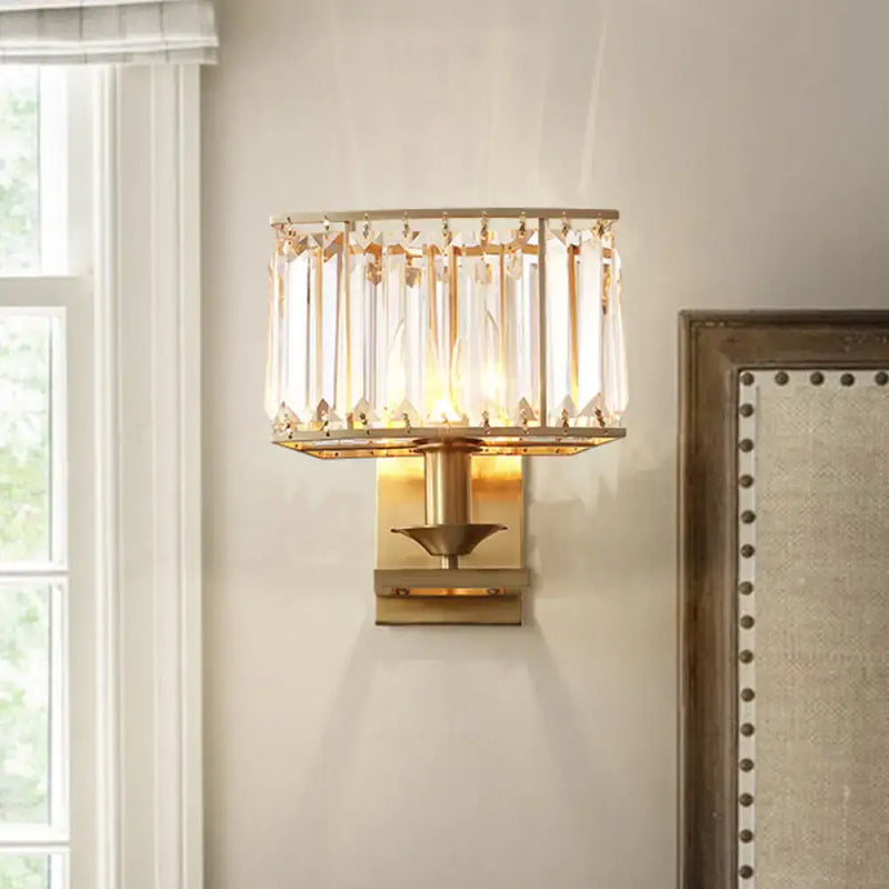 Modern gold crystal wall lamp living room 110v-120v 220v-240v