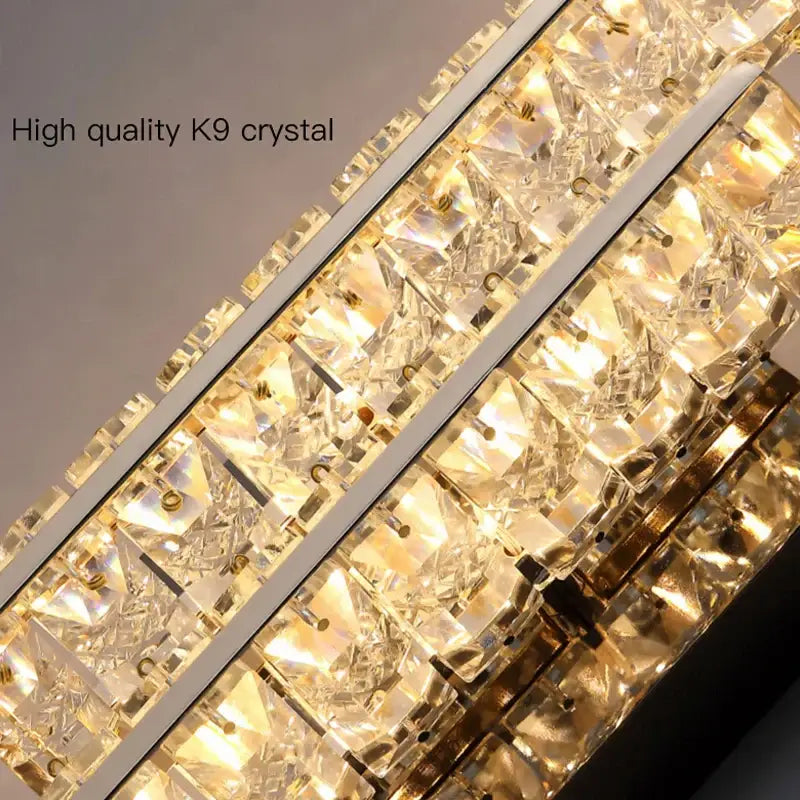 Modern gold crystal wall lamp living room elegant lighting
