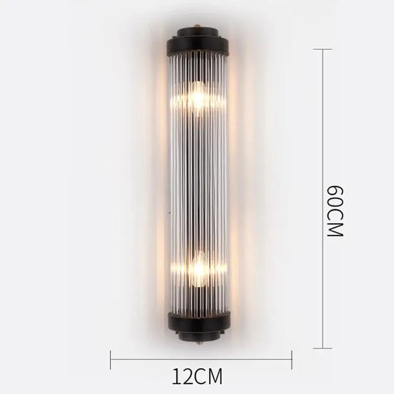 Modern gold crystal wall lamp living room glass sconce