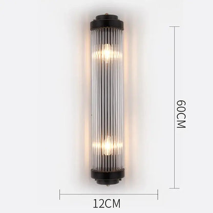 Modern gold crystal wall lamp living room glass sconce
