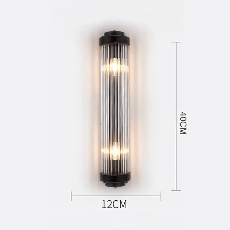 Modern gold crystal wall lamp living room glass sconce