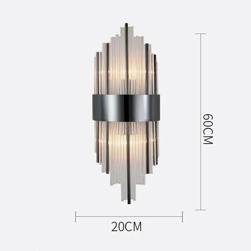 Modern gold crystal wall lamp living room glass sconce
