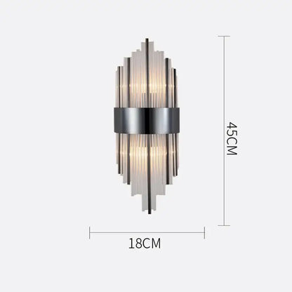 Modern gold crystal wall lamp living room glass sconce