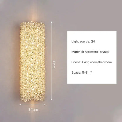 Modern gold crystal wall lights sconce – bedroom night light
