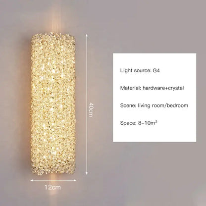 Modern gold crystal wall lights sconce – bedroom night light