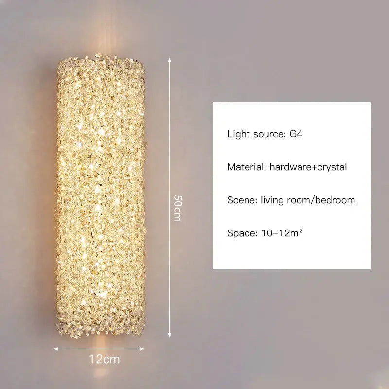 Modern gold crystal wall lights sconce – bedroom night light