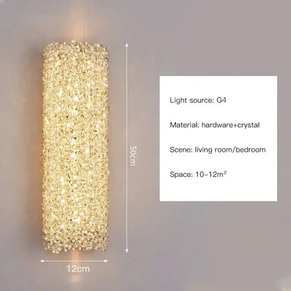 Modern gold crystal wall lights sconce – bedroom night light