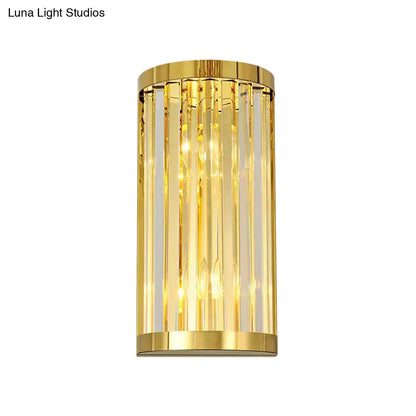 Modern gold crystal wall mount lighting bedroom sconce