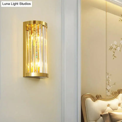 Modern gold crystal wall mount lighting bedroom sconce