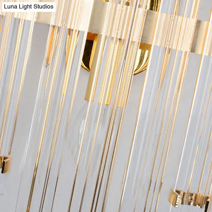 Modern gold crystal wall mounted lamp for living room