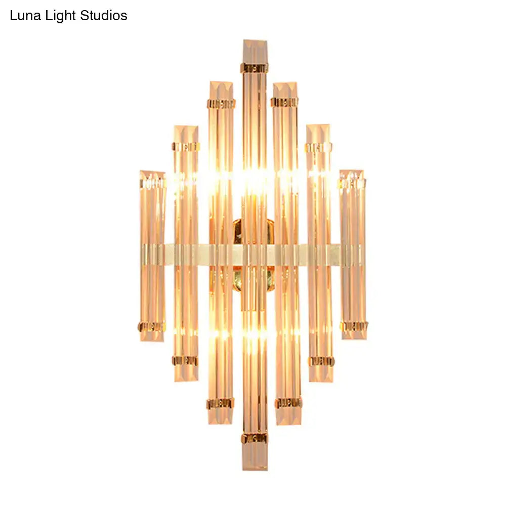 Modern gold crystal wall mounted lamp for living room