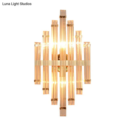 Modern gold crystal wall mounted lamp for living room