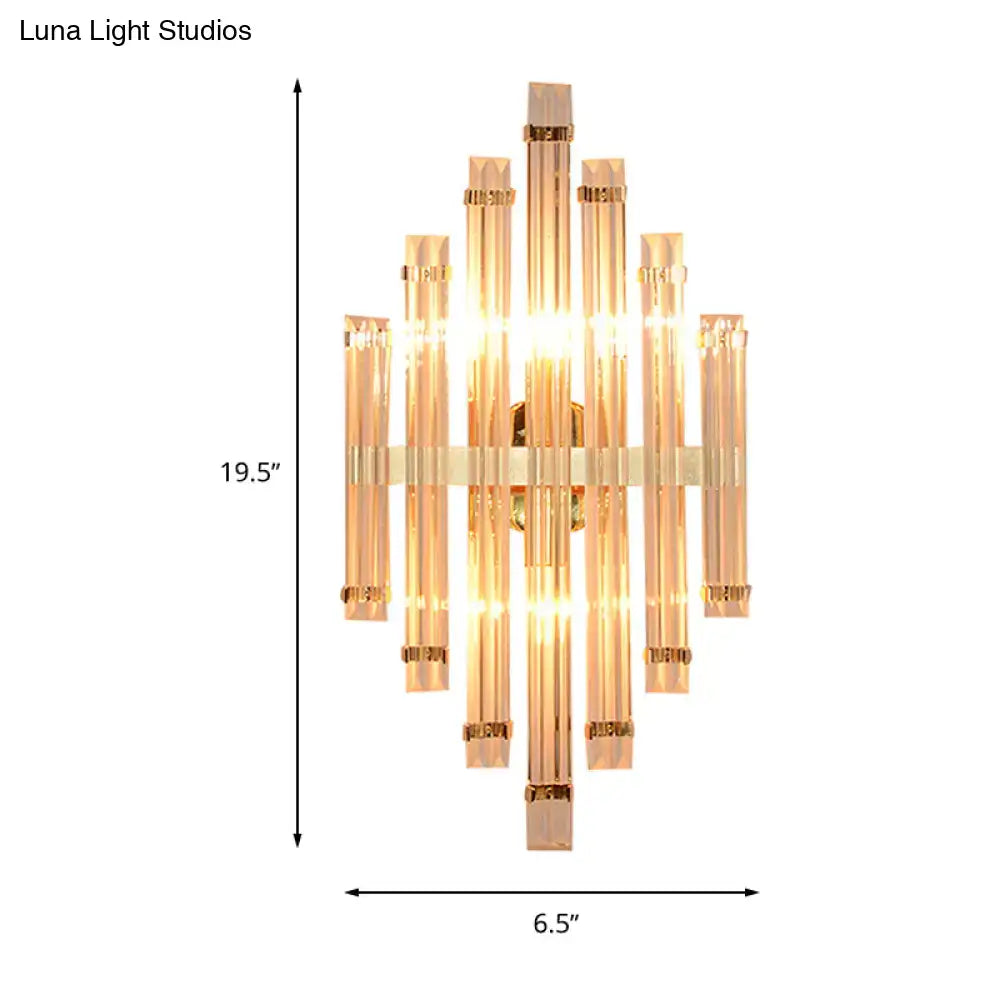 Modern gold crystal wall mounted lamp for living room
