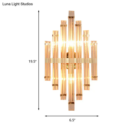 Modern gold crystal wall mounted lamp for living room