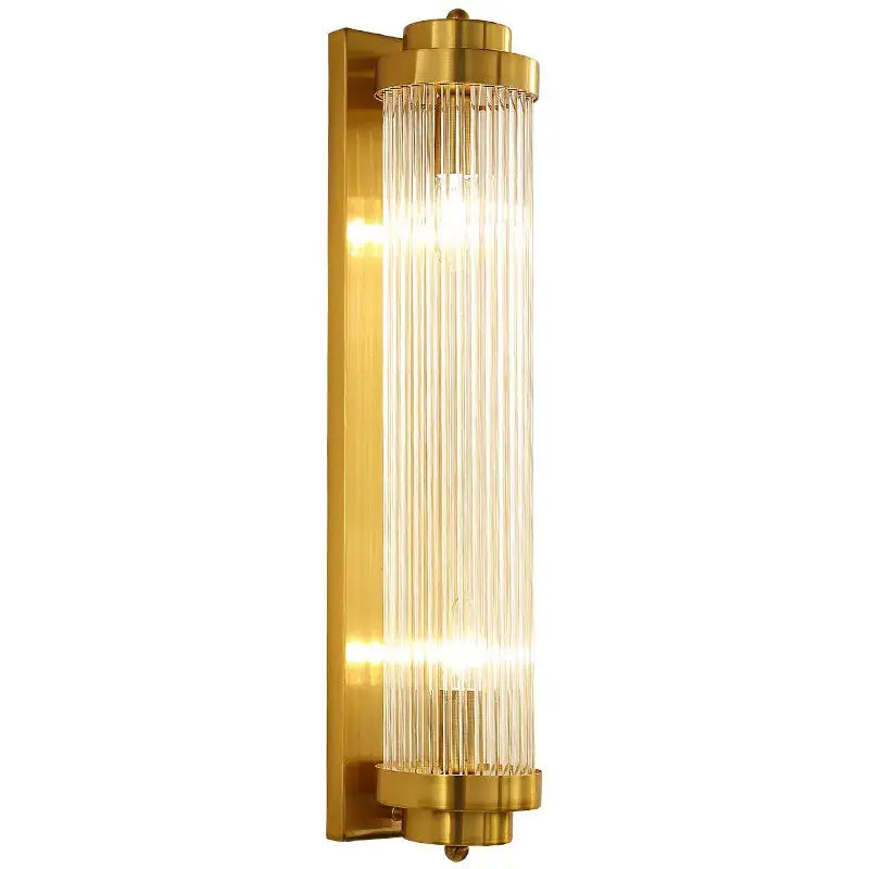 Modern gold crystal wall sconce bedroom glass light fixture